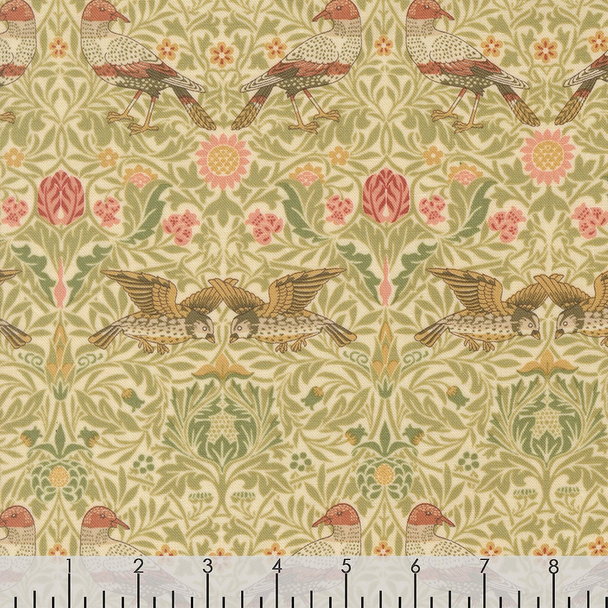 Moda Fabrics William Morris Muse Barbara Brackman Damask Birds
